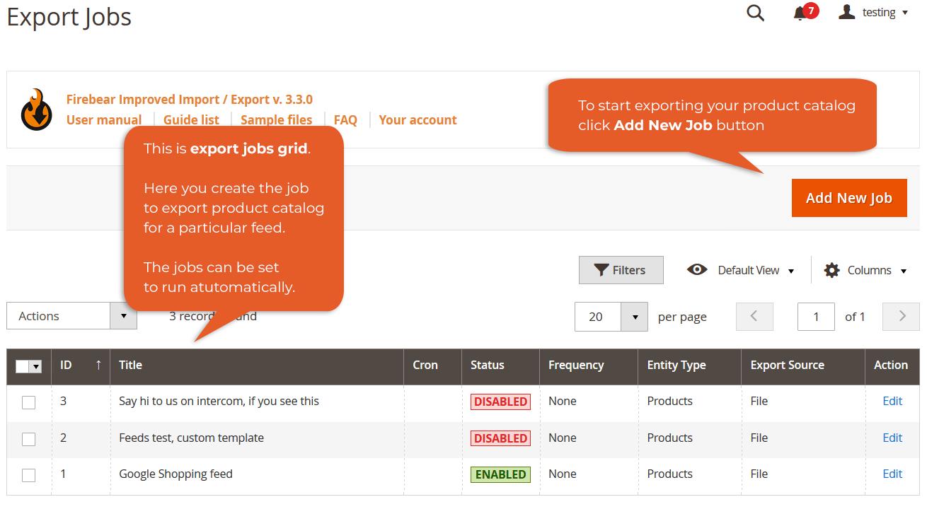 Product feeds for Magento 2 interface