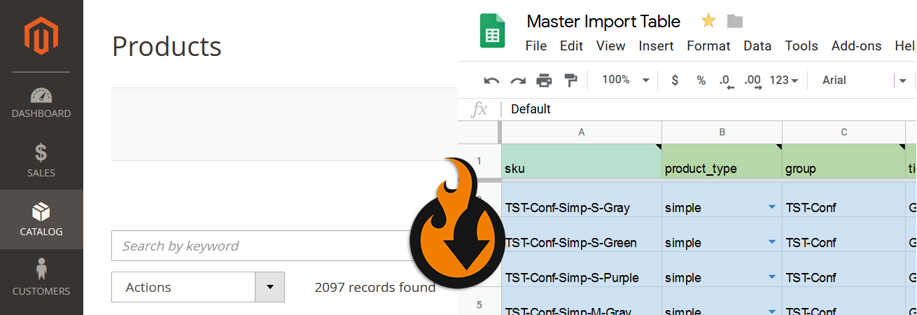 Magento 2 all product types import and export