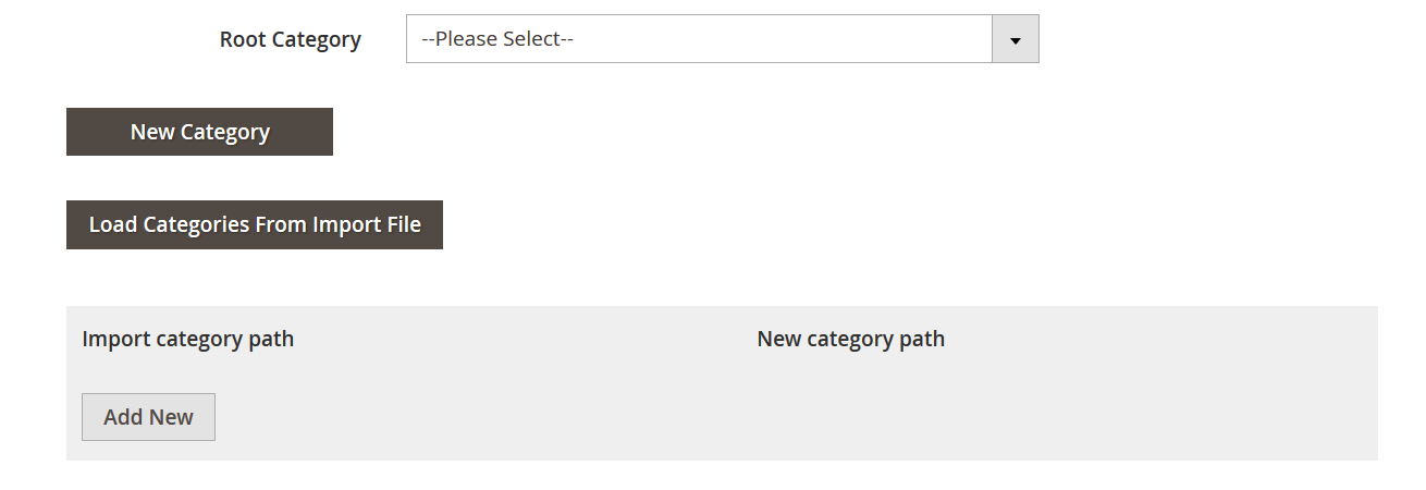 Magento 2 categories mapping import and export