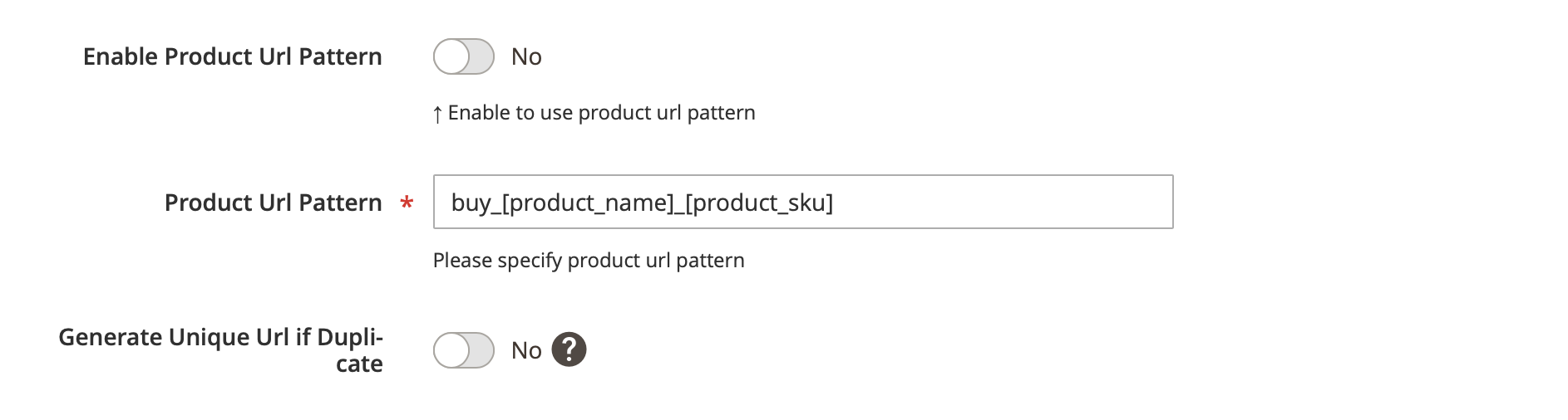 Magento 2 product url generation pattern